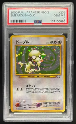 2000 Pokemon Neo Crossing the Ruins Japanese Smeargle Holo #NNO PSA 10 - Image 1
