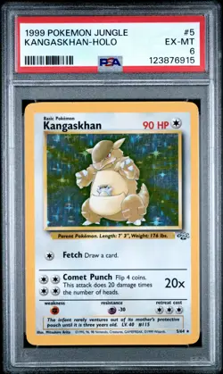 1999 POKEMON JUNGLE #5 KANGASKHAN-HOLO PSA 6 - Image 1