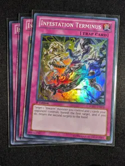 Yugioh - 3x Infestation Terminus HA07-EN070 1st Edition Super Rare LP - Image 1