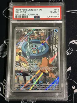 SQUIRTLE 148/142 PSA 10 STELLAR CROWN ILLUSTRATION RARE POKEMON CARD ENGLISH - Image 1