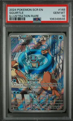SQUIRTLE 148/142 PSA 10 STELLAR CROWN ILLUSTRATION RARE POKEMON CARD ENGLISH - Image 3