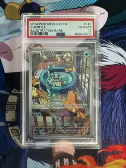 Pokemon Squirtle Card Stellar Crown Illustration 148/142, PSA 10 Gem Mint - Image 2