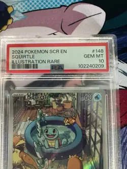 Pokemon Squirtle Card Stellar Crown Illustration 148/142, PSA 10 Gem Mint - Image 3