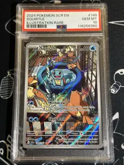 SQUIRTLE 148/142 PSA 10 STELLAR CROWN ILLUSTRATION RARE POKEMON CARD ENGLISH - Image 1