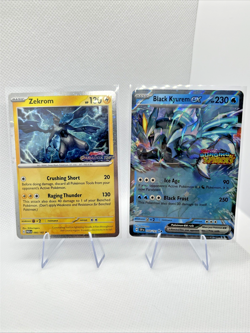 Black Kyurem ex 048/191 Zekrom 066/182 Stamped Promo Surging Sparks Paradox Rift - Image 1