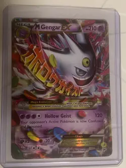 Pokemon TCG Mega Gengar EX Black Star Promos XY166 Shiny Holo Rare Ungraded - Image 1