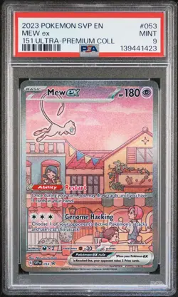 2023 POKEMON SVP EN-SV PROMO 151 ULTRA-PREMIUM COLLECTION #053 MEW EX PSA 9 - Image 1