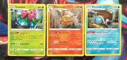 2022 Pokemon TCG- Pokemon GO Charizard & Blastoise & Venusaur Holo 3 Card Set - Image 1