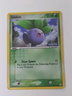 Pokemon Oddish 64/115 2005 Card EX Unseen Forces Series Grass Type - Image 1