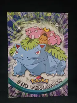 Topps Pokemon Venusaur #03 TV Animation Edition Non Foil Card - Red Logo - NM - Image 1