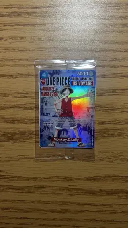 One Piece College Basketball US Voyage Monkey D. Luffy Trading Card SEALED - Image 2