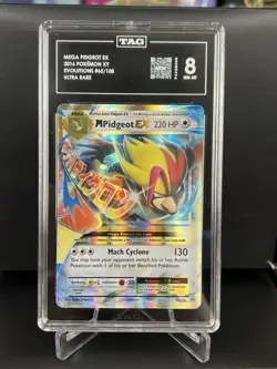 Pokemon Mega-Pidgeot-EX TCG Holo Rare Card Evolutions 65/108 TAG 8 - Image 1