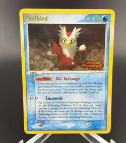 Delibird - 21/109 - Rare Reverse Holo Ex Team Rocket Returns SP Stamped Card - Image 1