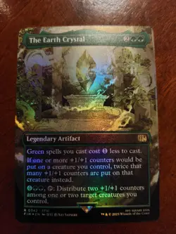 MTG Final Fantasy The Earth Crystal Borderless Foil Near Mint - Image 1