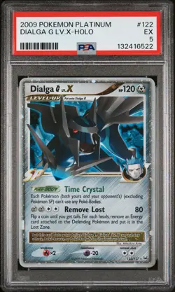 2009 POKEMON PLATINUM #122 DIALGA G LV.X-HOLO PSA 5 - Image 1
