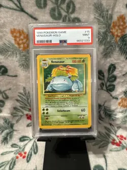 1999 Pokemon Base Set Unlimited Venusaur Holo #15 PSA 9 Mint - Image 1