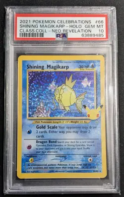 2021 Pokemon Celebrations Shining Magikarp Gem Mint PSA 10 (9X) - Image 4
