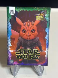 Star Wars Pikachu #86 Laser Holo Electric Pikachu Cosplay - Pokemon #2 ZL13 - Image 1