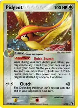 Pokemon TCG Pidgeot 10/112 Holo Rare EX FireRed & LeafGreen VLP - Image 1