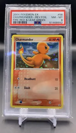 PSA 8 Pokemon 2004 Fire Red & Leaf Green Charmander Rev Foil 58/112 - Image 1