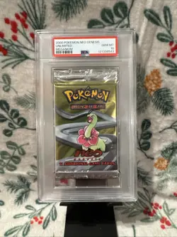 Pokemon 2000 Neo Genesis Unlimited Booster Pack Meganium PSA 10 Gem Mint - Image 1