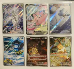 6- Pokemon Full Art,Promo, Secret Rare Lot. Reshiram, Meowth, Eevee, Etc. - Image 1