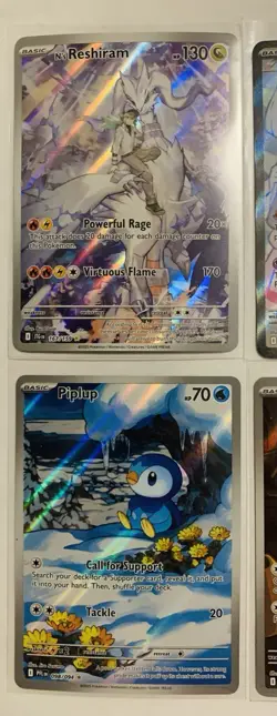 6- Pokemon Full Art,Promo, Secret Rare Lot. Reshiram, Meowth, Eevee, Etc. - Image 2
