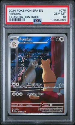 2024 Pokemon Shrouded Fable SFA En Persian Illustration Rare #078 PSA 10 Gem - Image 1