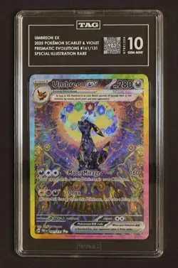 2025 Pokemon Prismatic Evolutions #161/131 Umbreon EX "Sunbreon" TAG 10 - Image 1