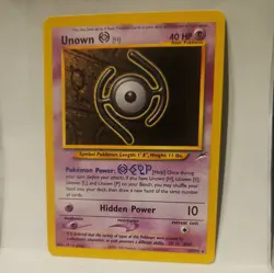 Pokemon TCG Unown (H) First Edition Neo Destiny 28/105 Non Holo Rare LP - Image 1