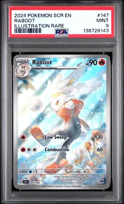 2024 POKEMON SCR EN-STELLAR CROWN ILLUSTRATION RARE #147 RABOOT PSA 9 - Image 1