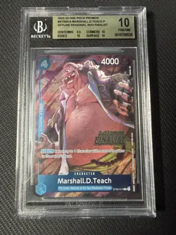 2023 ONE PIECE PROMOS OFFLINE REGIONAL FINALIST #014 MARSHALL D. TEACH BGS 10 - Image 1