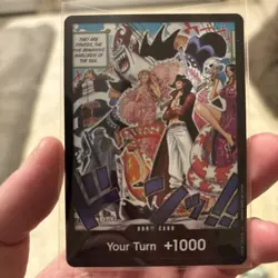 One Piece Tcg Dracule Mihawk OP14 Gold Don!! Azure Sea's Seven English NM - Image 2