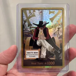 One Piece Tcg Dracule Mihawk OP14 Gold Don!! Azure Sea's Seven English NM - Image 4