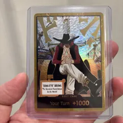 One Piece Tcg Dracule Mihawk OP14 Gold Don!! Azure Sea's Seven English NM - Image 5