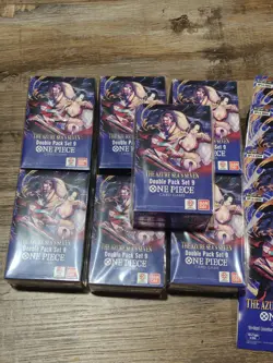 One Piece The Azure Sea's Seven Sleeved Boosters/Double Pack Set 9, 15 Total Pcs - Image 2