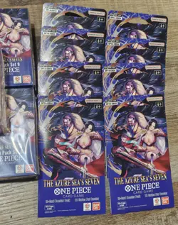 One Piece The Azure Sea's Seven Sleeved Boosters/Double Pack Set 9, 15 Total Pcs - Image 3
