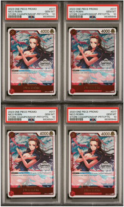 One Piece TCG - Nico Robin - Store Championship OP01-017 - 4x PSA 10 Sequential - Image 1