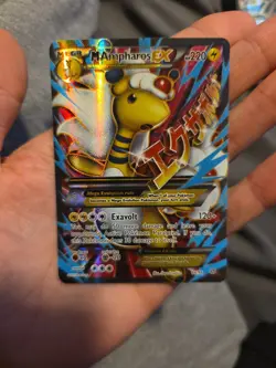 Pokemon TCG M Ampharos EX 88/98 Full Art Ultra Rare - XY Ancient Origins - LP - Image 1