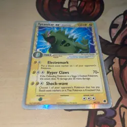 2006 Pokemon Dragon Frontiers #99/101 Tyranitar EX Delta Species Ultra Rare DMG - Image 3