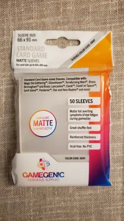 Gamegenic Matte Sleeves: Standard Card Game (50) - Image 1