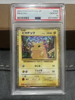 2023 POKEMON JAPANESE CLL-TRADING CARD GAME CLASSIC #008 PIKACHU PSA 10 - Image 1
