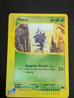 Pokemon TCG English Card eReader Skyridge Pineco Reverse Holo 85/144 NM - Image 1