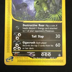 Tyranitar - 40/147 - Pokemon Aquapolis Non-Holo Card NM - Image 3