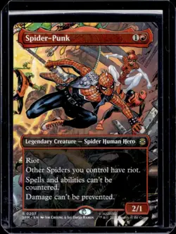 2025 Magic The Gathering Marvel's Spider-Man Spider-Punk Foil Rare #0092 - Image 1