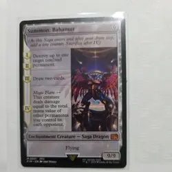 Summon: Bahamut- Final Fantasy Magic the Gathering- M 0001- Non Foil- Mythic NM - Image 2