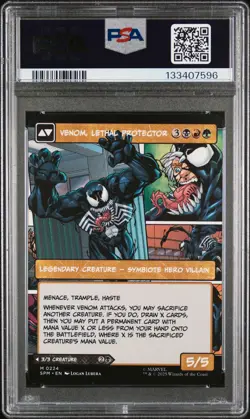 2025 MTG MARVELS SPIDER-MAN BORDERLESS EDDIE BROCK/VENOM LETHAL PROTECTOR PSA 10 - Image 2