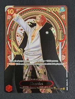 Shanks Gold OP09-004 SP Alt Art SR OP13 Carrying on His Will One Piece English - Image 1