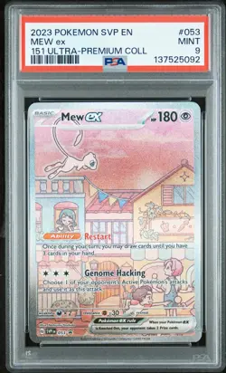 2023 POKEMON SVP EN-SV BLACK STAR PROMO 151 ULTRA-PREM COLL #053 MEW EX PSA 9 - Image 1