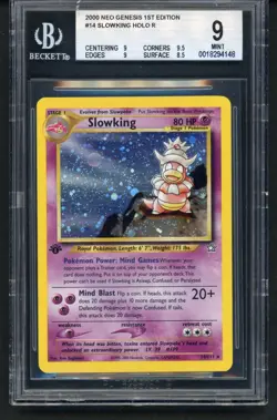 Pokemon Slowking Holo 1st ed 14/111 2000 Neo Genesis BGS 9 - Image 3